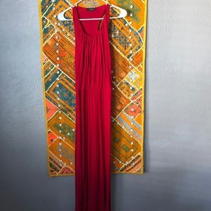 Colette Red t back maxi dress